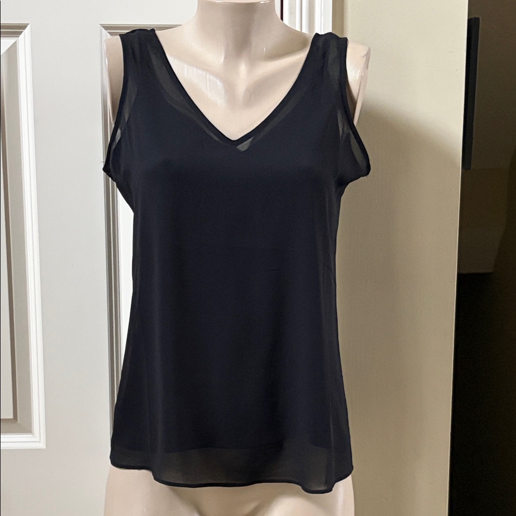 Nwt White House Black Market Black Convertible Blouse, Small